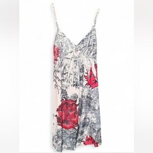 Red and Black Patterned Dress